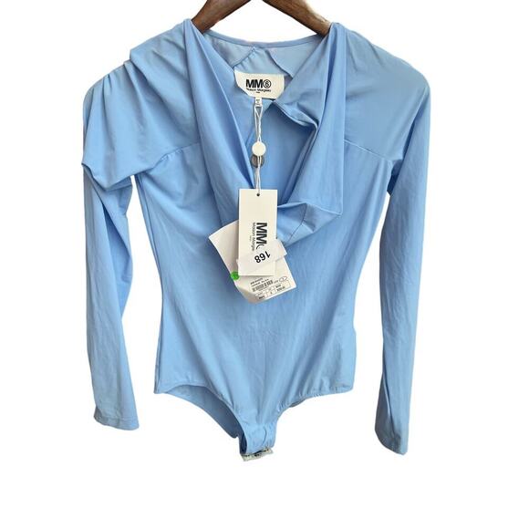 MM6 Maison Margiela Scarf Neck Bodysuit Size S New with Tags - Picture 6 of 12